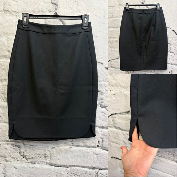 kate spade Dresses & Skirts - Kate Spade Classic Little Black Pencil Skirt‎ Rounded Slits Minimalist Capsule